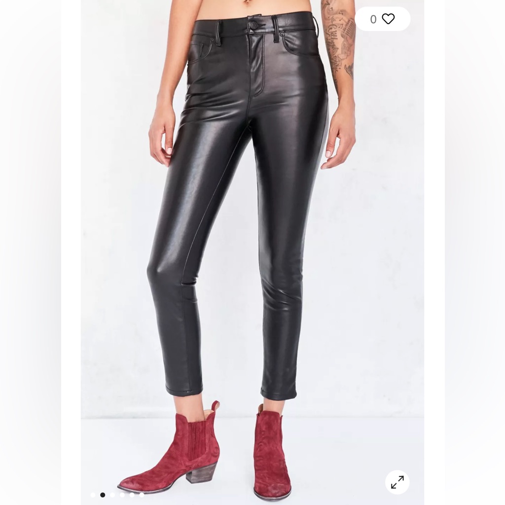 Bdg Twig High-Rise Faux Leather Pant, Size 28